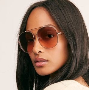 Free People sundown oversized aviator sunglasses